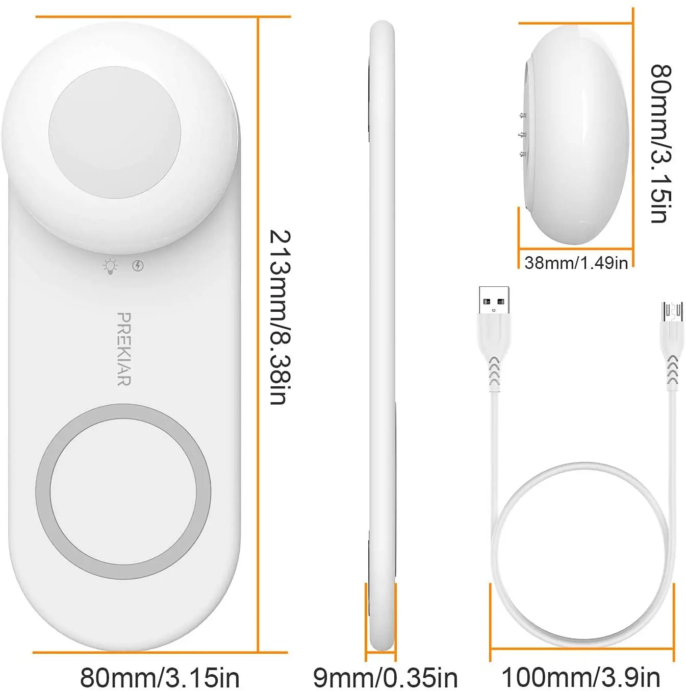 LED Touch Light Wireless Charger, Dimmable Magnetic Portable 600mAh Rechargeable Bedside Lamp for Bedroom, 7.5W for iPhone 12 Pro, 10W for S20 Ultra/S10/Note10 pattanaustralia