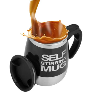 Mengshen Self Stirring Coffee Mug - Automatic, Electric, Stainless Steel for Office, Travelling 450ml Pattan Australia