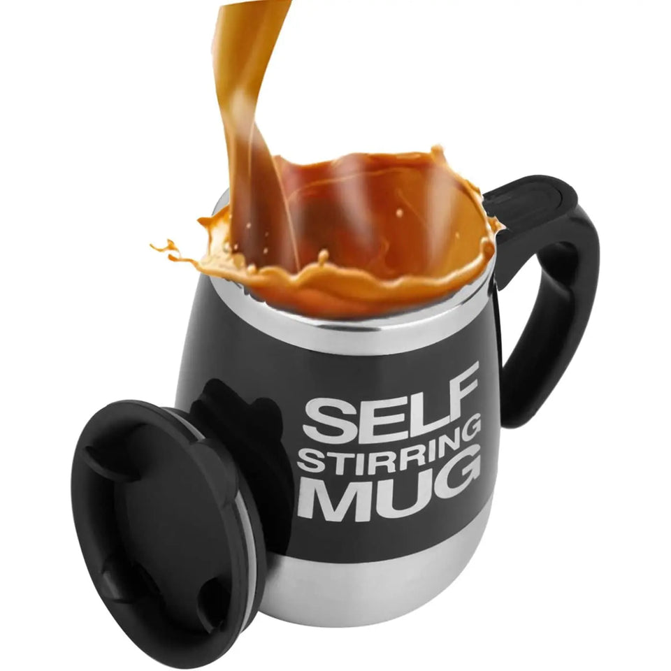Mengshen Self Stirring Coffee Mug - Automatic, Electric, Stainless Steel for Office, Travelling 450ml Pattan Australia