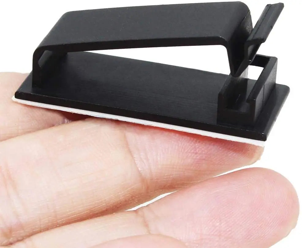 50-Pcs Self Adhesive Cable Management Clips, for TV, PC, Laptop, Ethernet Cable, Desktop, Home, Office (Black) pattanaustralia