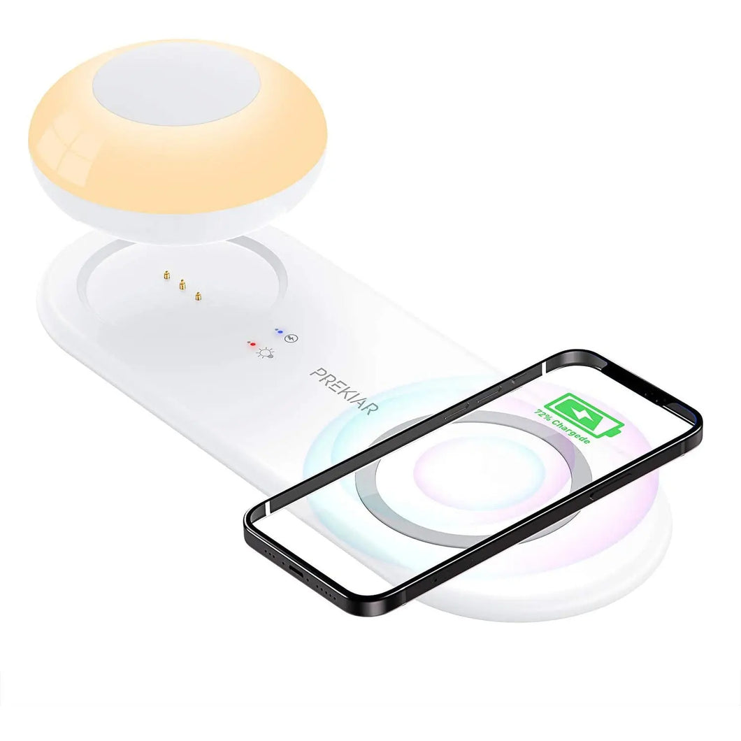 LED Touch Light Wireless Charger, Dimmable Magnetic Portable 600mAh Rechargeable Bedside Lamp for Bedroom, 7.5W for iPhone 12 Pro, 10W for S20 Ultra/S10/Note10