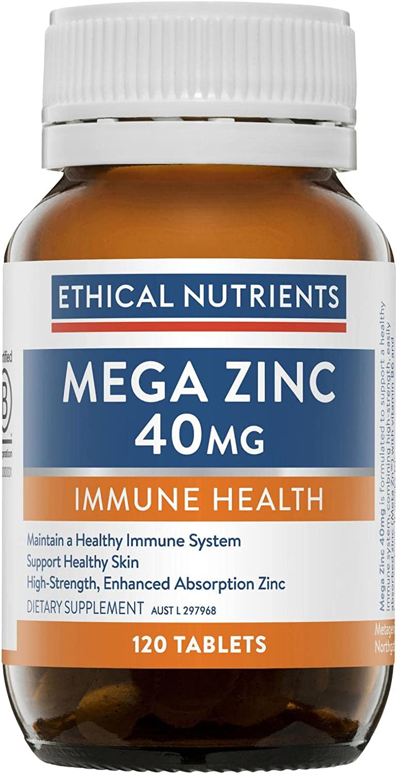 Mega Zinc 40Mg 120 Tablets