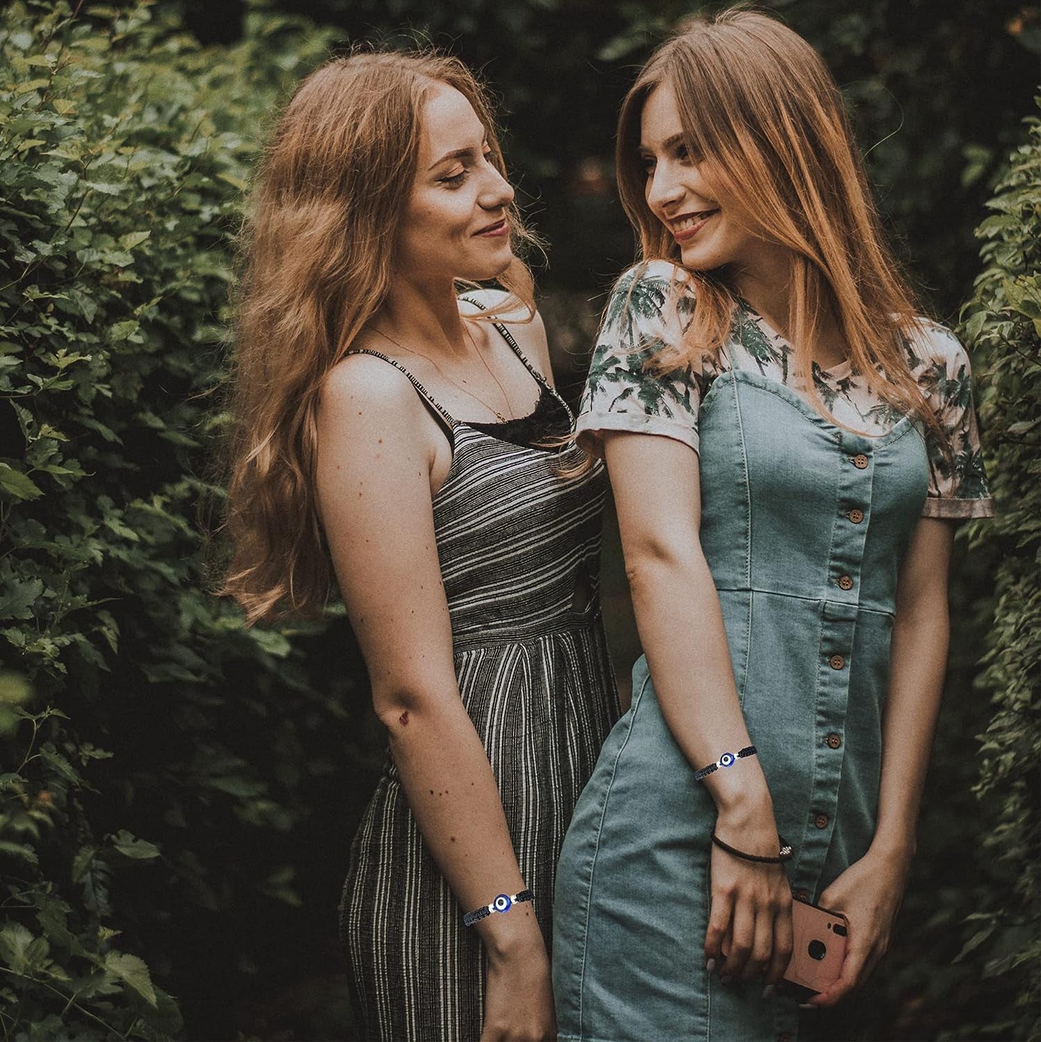 2 Pcs Evil Eye Bracelets for Women, Protection Bracelet for Men Kids, Negative Energy Evil Eye Jewelry Nazar Bracelet, Red String Bracelet for Protection