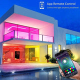LED Strip Lights 5M 16.4Ft, Bluetooth 5050 RGB Color Changing LED Lights, Music Sync Dance, 44 Keys Remote Controll & Mobile APP Controller, Timing Function for Bedroom, TV, Party, DIY Decora
