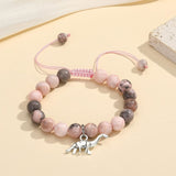 Girls Jewelry - Pink Natural Stone Braided Bead Bracelet for Teen Granddaughter Daughter Niece, Jewelry Gifts for Birthday Cute Stuff Trendy Things