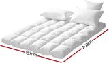 Queen Prime Pillowtop Mattress Topper Underlay Pad Mat Cover Q
