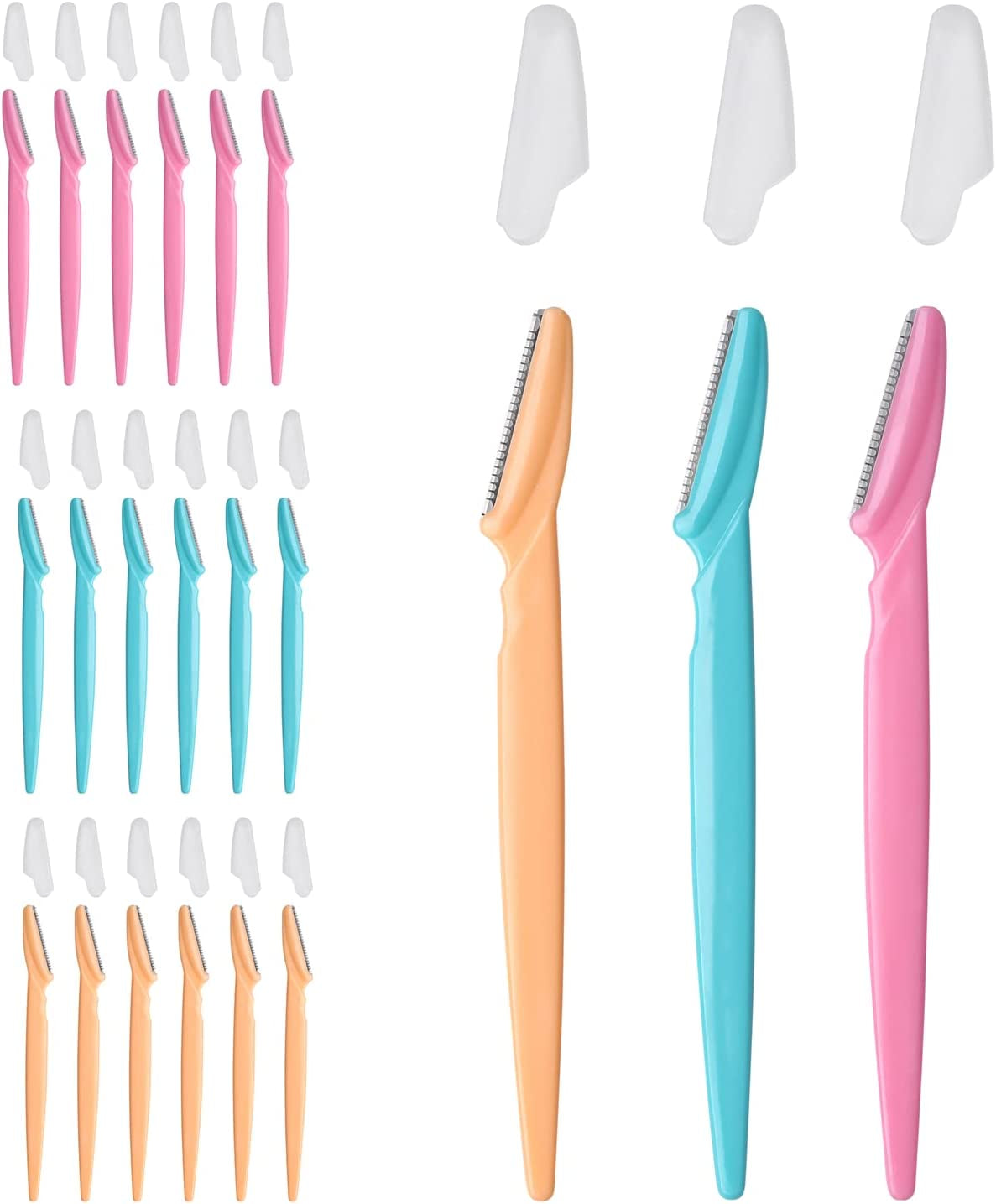 Eyebrow Razors Shaper 18Pcs Facial Hair Remover Face Shaver Trimmer Safety Facial Exfoliating Tool for Women and Men