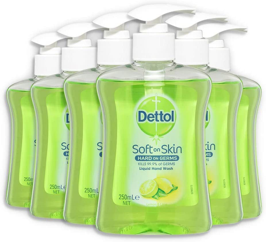 Liquid Hand Wash Refreshing Lemon Lime Anti-Bacterial Pump, 1.5 Liter, Count of 6 Pack