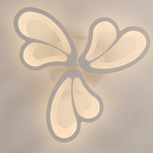 Load image into Gallery viewer, Modern LED Ceiling Light,Dimmable Acrylic Flush Mount Ceiling Lamp,3 Petals Metal Flower Shape Chandelier Lighting Fixture for Living Room Bedroom Kitchen Office Dining Room
