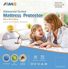 Load image into Gallery viewer, Waterproof Quilted Mattress Protector Queen Fitted Bed Topper, Hypoallergenic, Super Soft -Breathable and Noiseless Mattress Cover Stretches up to 40Cm Deep Mattress Support (Queen 155X200)
