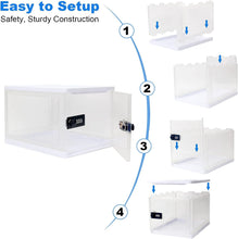 Load image into Gallery viewer, Lockable Box, Clear Lockable Storage Box for Food，Tech and Home Safety, Medicine Lock Box for Safe Medication,Lockable Storage Bin, Tablet Phone Jail Lock Box，Refrigerator Storage Bins (Clear)
