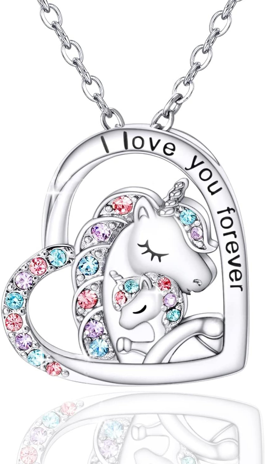 You Are Magical Necklace for Girls Crystal Heart Pendant Necklaces Jewelry Gifts for Girls Daughter Granddaughter Niece Birthday