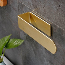 Load image into Gallery viewer, Bathroom Towel Holder Rack Adhesive,  Modern Thicken Rustproof Hand Towel Rack Bath Towel Bar for Bathroom Kitchen (Aluminium, Gold，20Cm)
