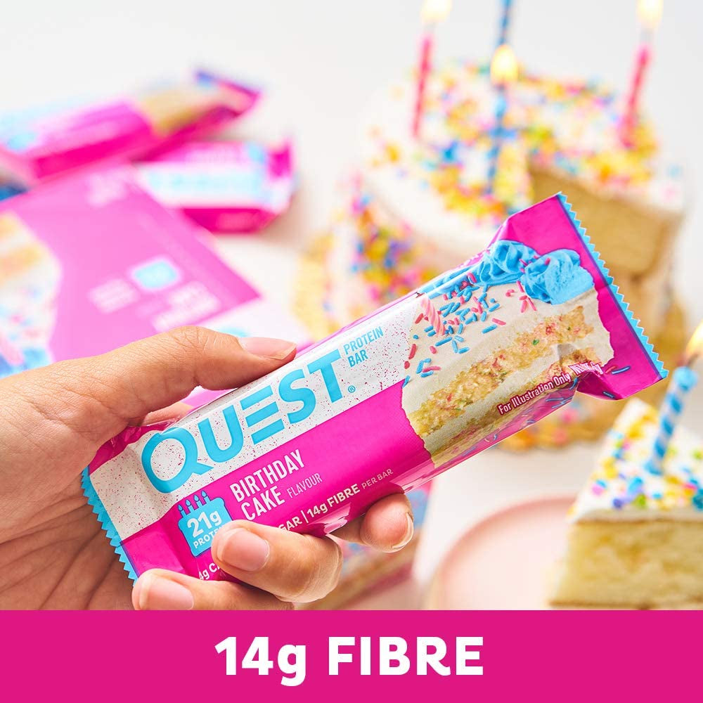 Birthday Cake Protein Bar, High Protein, Low Carb, Keto Friendly, 12 Count