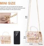 Little Girls Princess Purses Cute Crown Crossbody Bag Handbag with Pearl Handle for Kids Toddler