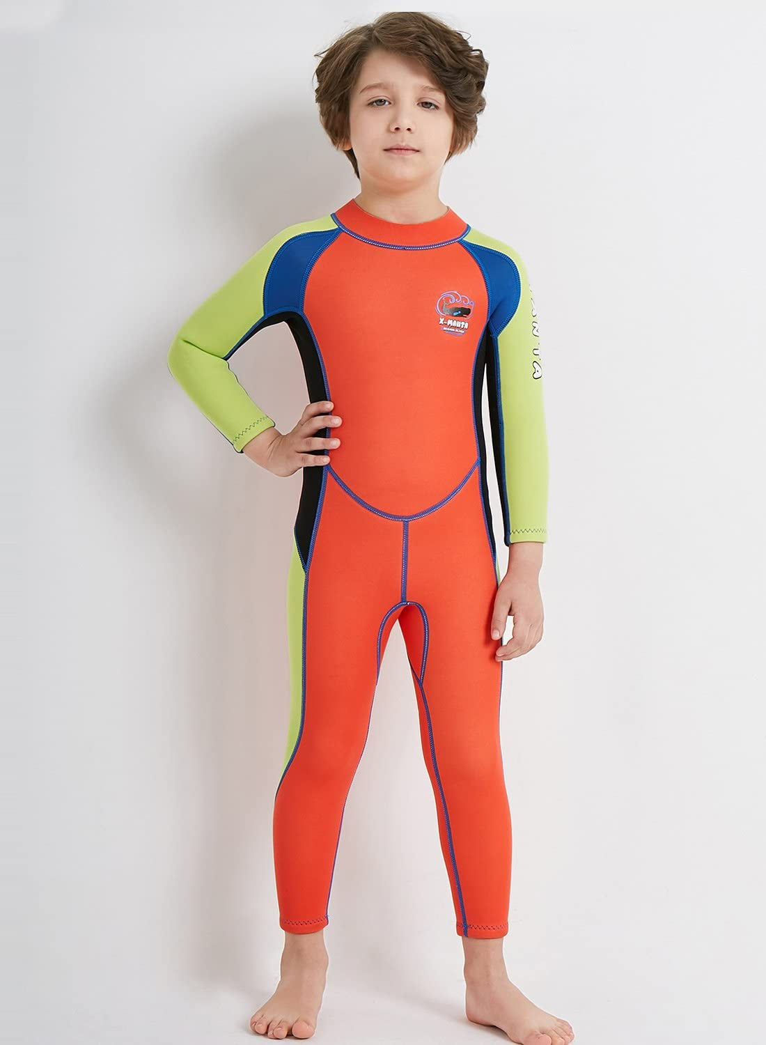 Kids Wetsuit Swimsuit 2.5Mm Neoprene Boy Girl Long Sleeve Diving Suit Swimwear