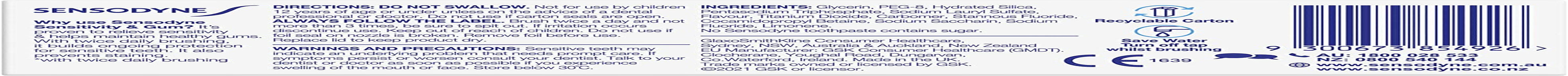 Sensitivity & Gum Dual Action Sensitive Toothpaste, 100 G (Pack of 1)