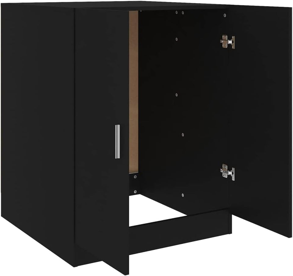 Washing Machine Cabinet Bathroom Washroom Toilet Laundry Room Cabinet Cupboard Shelf Rack Storage Organiser Home Furniture Black