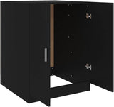 Washing Machine Cabinet Bathroom Washroom Toilet Laundry Room Cabinet Cupboard Shelf Rack Storage Organiser Home Furniture Black