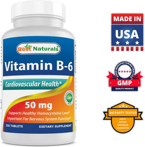 Vitamin B6 50 Mg 250 Tablets