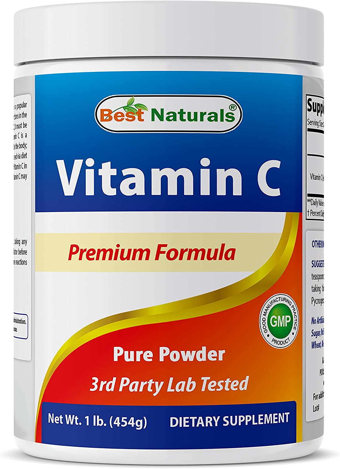 100% Pure Vitamin C Powder 1 Lb (454 Grams) Powder (Also Called Ascorbic Acid)