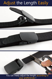 Nylon Belt for Men, Military Tactical Belt with YKK Plastic Buckle, Durable Breathable Waist Belt for Work Outdoor Cycling Hiking Skiing,Adjustable for Pants Size below 46Inches[53"Long1.5"Wide]