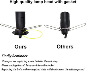 Salt Lamp Cord Replacement with Dimmer Switch and 3 Free Bulbs, Original Replacement Power Cord with Base Assembly E14 Socket & Metal Clip, for All Himalayan Crystal Salt Rock Lamp - 240V SAA Standard