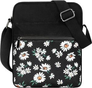 Small Crossbody Purse for Teen Girls and Women, Daisy-Black, Small