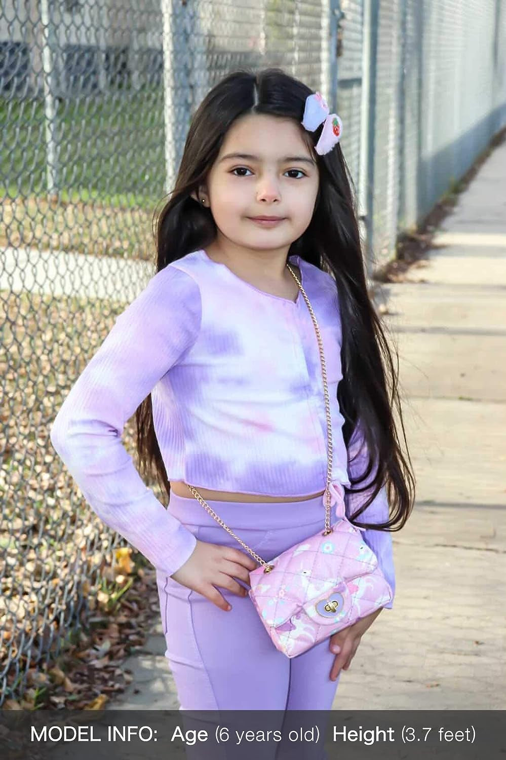 Unicorn Quilted Little Girls Crossbody Purse for Toddler Kids, 5.5'