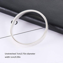 Load image into Gallery viewer, 2 Pairs of Shirt Sleeve Holders Garters Elastic Metal Armbands for Fixing Long Sleeves - Black and Silver, Black Silver, Medium

