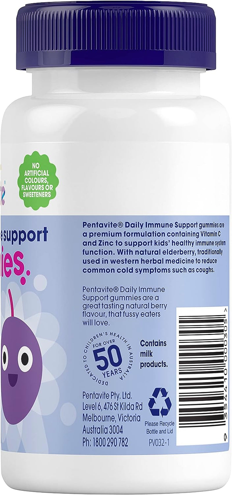 Kids Daily Immune Support 60 Gummies, Natural Berry