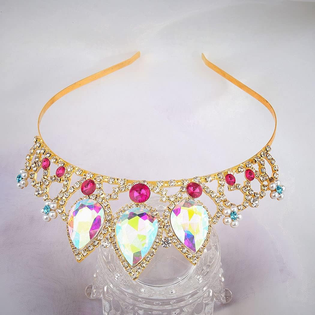 Tiaras for Girls,  Princess Crowns and Tiaras for Little Girls Tiara, Crystal Crown for Girls Silver Birthday Crown Pink Gem Princess Crown for Kids for Flower Girls and Prom, Christmas Gifts