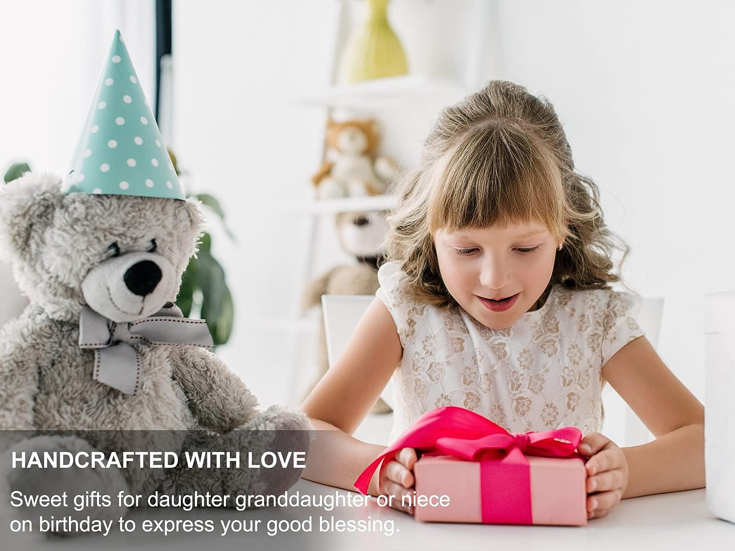 10 Year Old Gifts for Girls - Sweet Pearl Bracelet Gifts for 10 Year Olds Girls, Adjustable Pearl Bracelet, Presents for 10 Year Old Little Girls