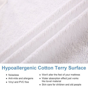 Waterproof Mattress Protector Breathable Mattress Pad Mattress Protector Topper Mattress Topper Fitted Mattress Cover Hypoallergenic anti Bacterial&Dust-Mite Single/Double/Queen/King (Queen)