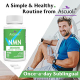 Sublingual NMN 500Mg + Trans-Resveratrol Purity 99%, 3-In-1 Advanced Formula NMN Resveratrol Supplement for Boost NAD+, Immune & Energy Support, Anti-Aging, Skin & Overall Health, 120 Lozenges