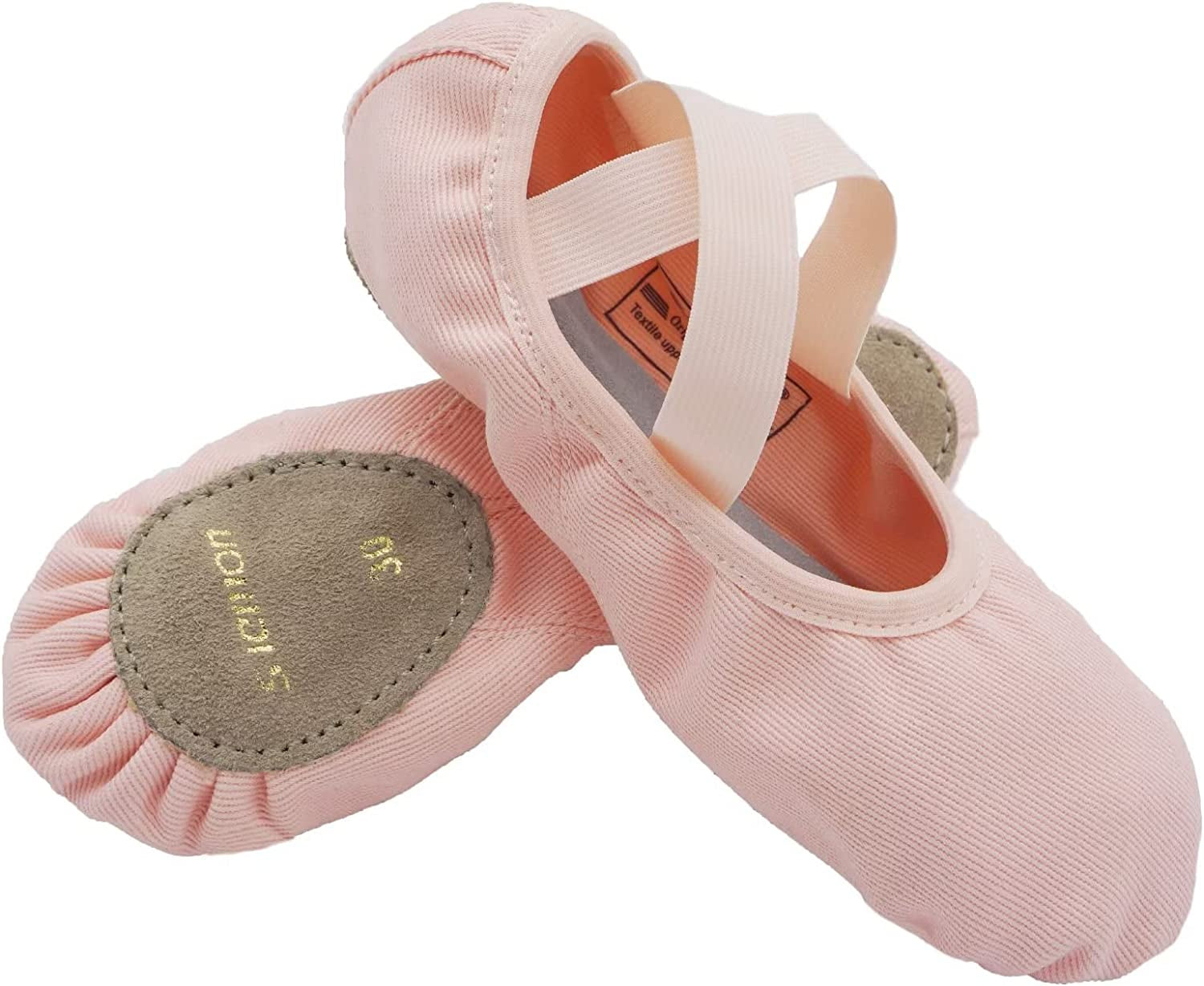 Ballet Shoe, Girls Elastic Ballet Slippers Stretch Canvas Dance Shoes for Kids Adult