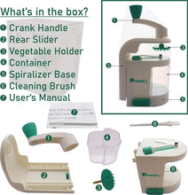 Load image into Gallery viewer, Spiral Slicer, Premium Rotatable Blades Spiralizer, Zucchini and Vegetable Slicer.Specially Made for Vege Based Diets.Bonus Recipe E-Book and Cleaning Brush. . Enjoy Healthy
