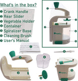 Spiral Slicer, Premium Rotatable Blades Spiralizer, Zucchini and Vegetable Slicer.Specially Made for Vege Based Diets.Bonus Recipe E-Book and Cleaning Brush. . Enjoy Healthy
