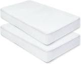 [2PCE] Home Master PVC Queen Bed Mattress Protector with Elastic Fit, Plastic - White