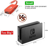 Switch Dock, USB C Hub Adapter, 4K@60Hz HDMI Switch Docking Station Portable TV Dock for Nintendo Switch Charging Dock, Type C to HDMI TV Adapter for Nintendo Switch Macbook Pro Air Samsung Dex-Red