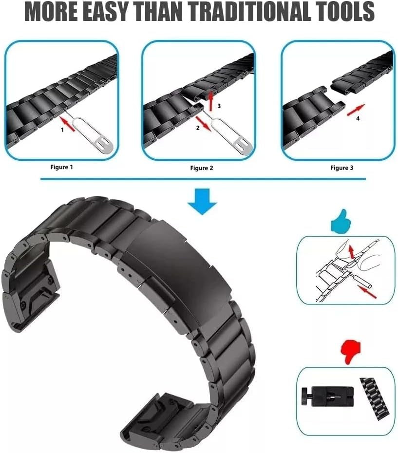 22 26Mm Titanium Alloy Metal Quick Release Watchband Straps for Garmin Fenix 7 7X 6 6X Pro 5 5X plus Instinct 2 Easyfit Bracelet