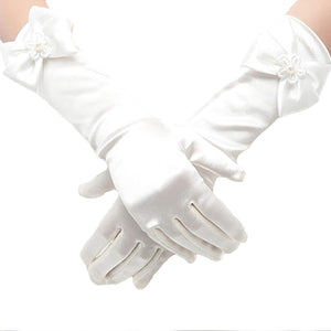 Girls Princess Dress up Bows Kids Size Formal Gloves