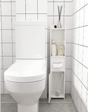 Corner Bathroom Storage Cabinet, Small Storage Corner Floor Cabinet Hollow Out Geometry Design with Door for Store Toilet Paper, Books