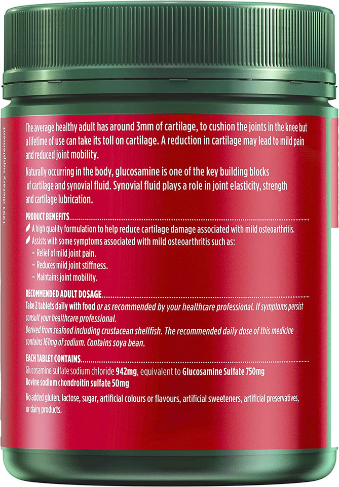 Glucosamine Sulfate and Chondroitin for Joint Health - Relieves Mild Joint Pain and Stiffness Associated with Mild Osteoarthritis, 320 Tablets