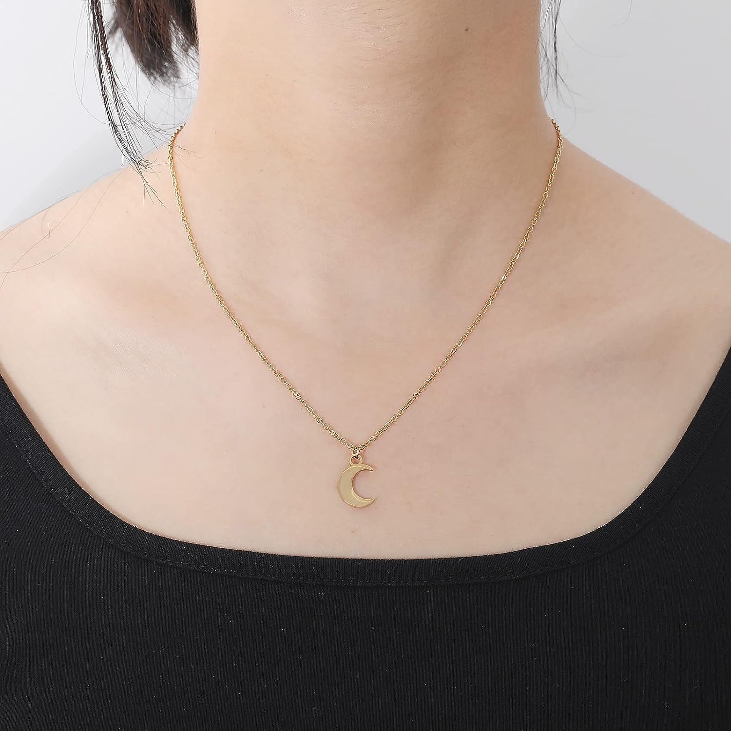Holy Rose 2 Pcs Moon Star Saturn Necklace Music Lover Gift Singer Gifts Singer Song Inspired Fans Gift