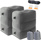 2 Pack Inflatable Foot Rest Pillow for Travel,Travel Accessories,Kids/Adults Airplane Travel Pillow-Adjustable Height Cushions,For Kids to Sleep While Traveling,Suitable for Office, Home