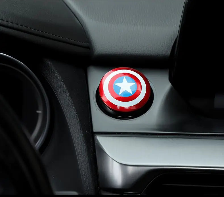 Marvel Captain America Car One-button Start Button Decorative Protective Cover Stickers Ignition Device Switch Decorative pattanaustralia