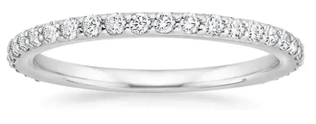 14K Gold Plated Sterling Silver Cubic Zirconia Diamond Stackable Eternity Bands for Women pattanaustralia