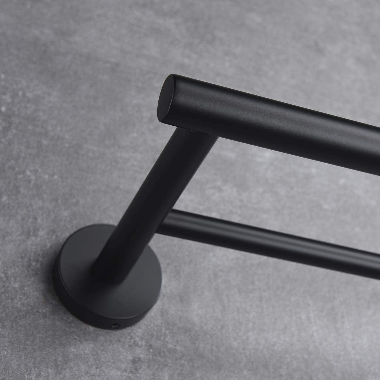 Double Bath Towel Bar, 36-Inch Matte Black Stainless Steel Hand Towel Rack for Bathroom, A102L90-BK