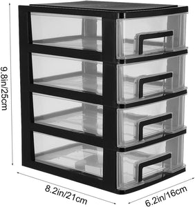 Four- Layer Storage Cabinet Drawer Type Closet Plastic Organizer Shelf Household Storage Rack Jewelry Storage Box for Home Office Storage Box Bedroom Storage Cabinet